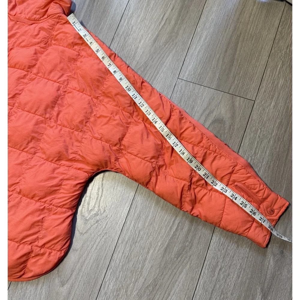 Free People Movement Pippa Packable Puffer Jacket Neon Coral Mango SZ Medium - Picture 15 of 15